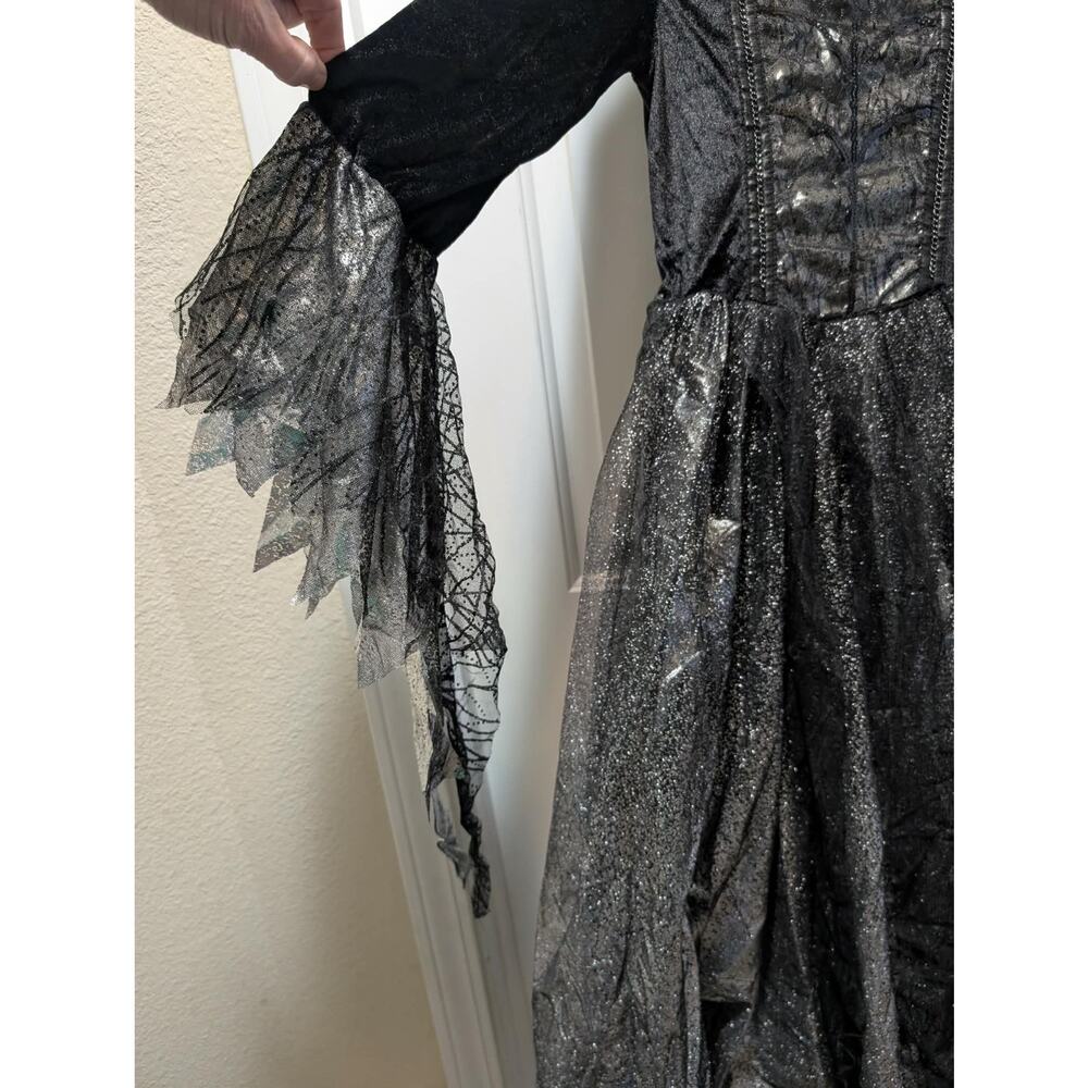 Spirit Girls Goth Gothic Witch Halloween Costume Princess Dress Size L 12-14 - Picture 4 of 13